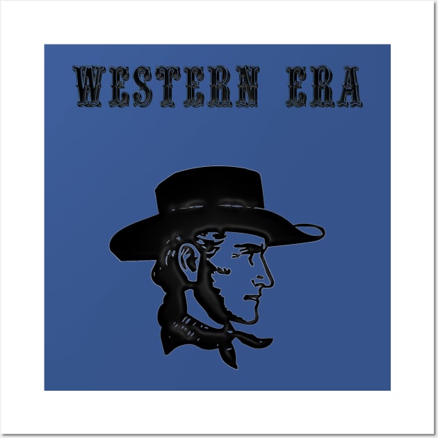 Western Era - Cowboy with Hat Wall Art by The Black Panther
